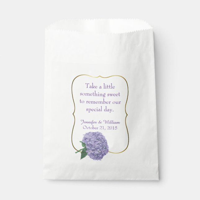 Sacolinha Quic Purple Hydrangea Custom Weding Bag (Frente)