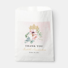 Sacolinha Quinceañera Elegante Rosa e Dourada