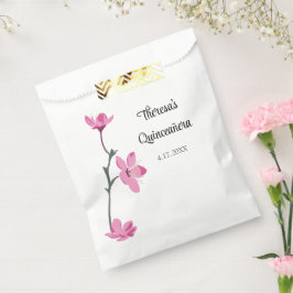 Sacolinha Quinceanera Personalizada - Blossomas de Cereja Ro