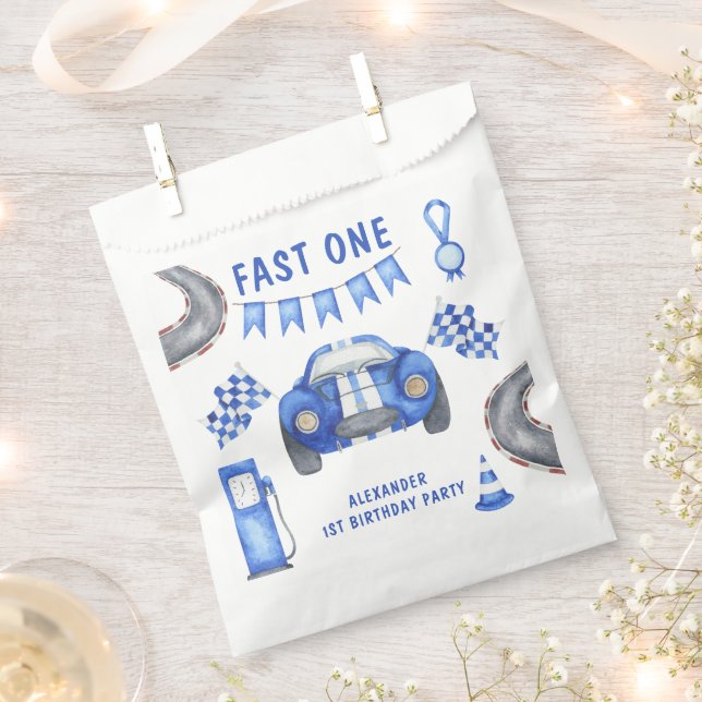 Sacolinha Race Car Primeira Festa de aniversário (Cortado)