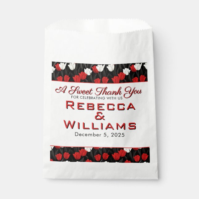 Sacolinha Radiant Tulip Boho Wedding Favor Bag (Frente)