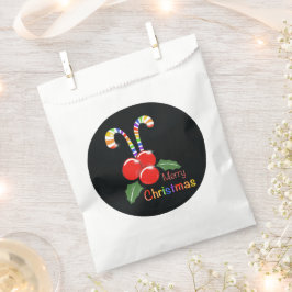 Sacolinha Rainbow Candy Cane Christmas Favor Bag