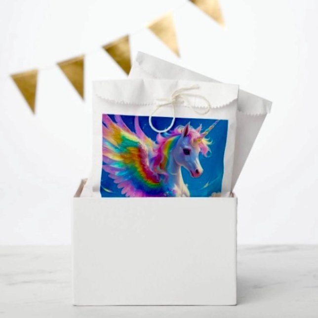 Sacolinha Rainbow Winged Prancing Unicorn (Criador carregado)