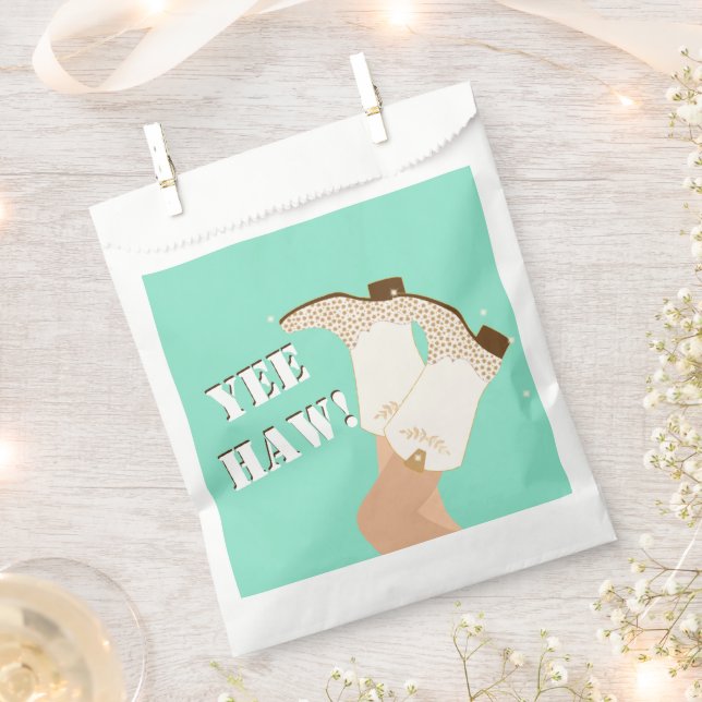 Sacolinha Rapariga Moderna Boot Pernas Estrelas Yeehaw Mint (Cortado)