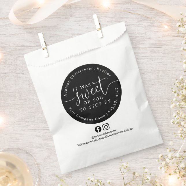 Sacolinha Realtor Personalizado Open House Sweet de Você Fav (Cortado)