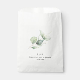 Sacolinha Recepção de casamento de Aquarela Eucalyptus