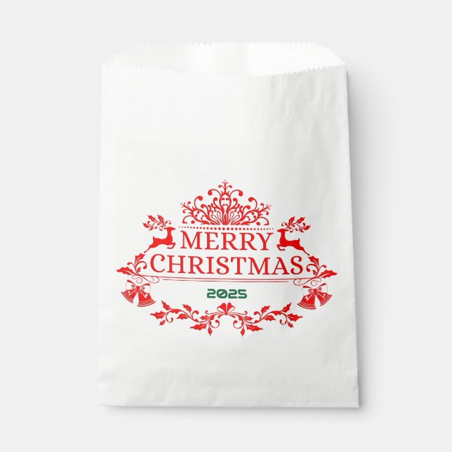 Sacolinha Red Emblem Christmas Favor Bag (Frente)