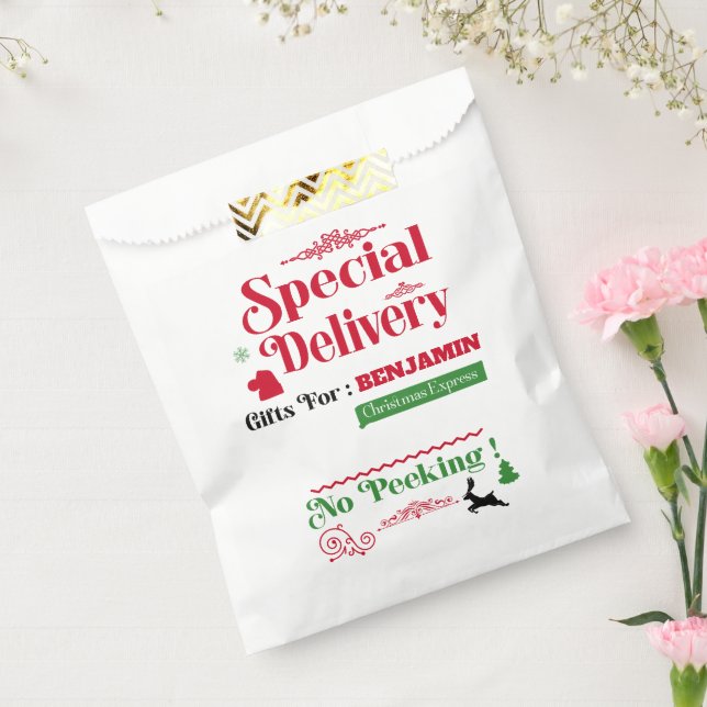 Sacolinha Red Papais noeis Sack North Pole Delivery Feliz Na (Selado)