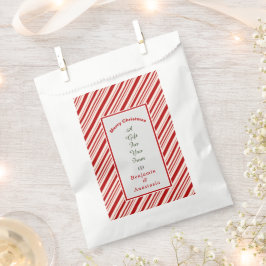 Sacolinha Red White Felry Christmas favorece personalização