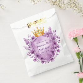 Sacolinha Regal Purple Floral Crest Casamento