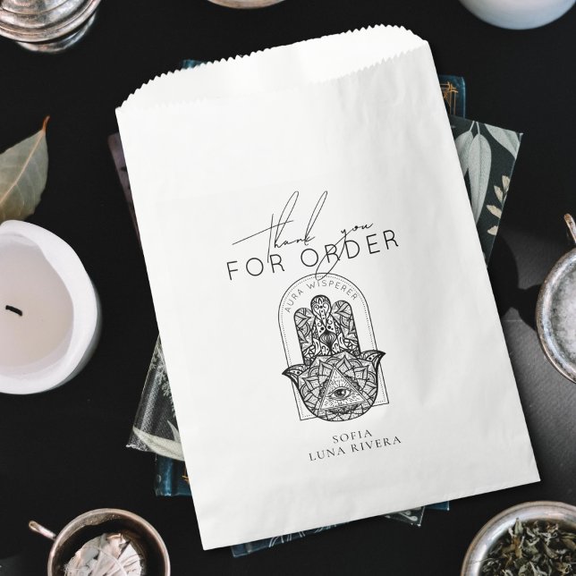 Sacolinha Reiki Master Hamsa Hand Evil Eye Yoga Therapist (Reiki Master Hamsa Hand Evil Eye Yoga Therapist Favor Bag)