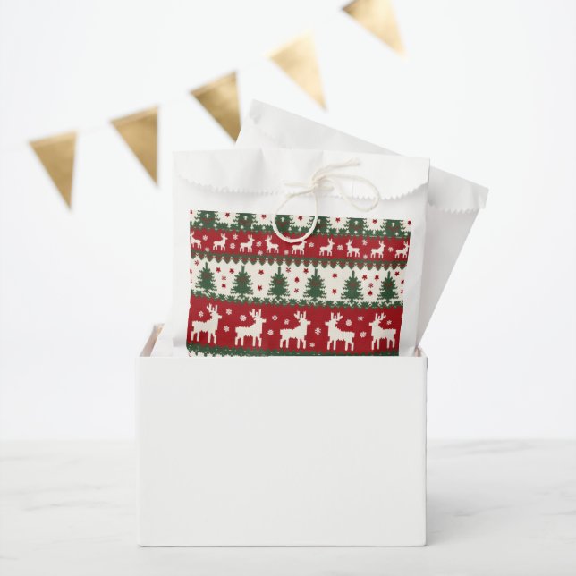Sacolinha Reindeer Christmas Favor Bag (Festa)