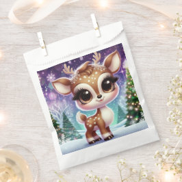 Sacolinha Rena Bebê Brilho de Floco de Neve