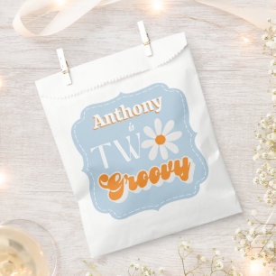 Sacolinha Retrair Dois segundos aniversários Groovy Boys