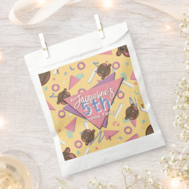 Sacolinha Retro 80's Yellow Baby Hippo Birthday