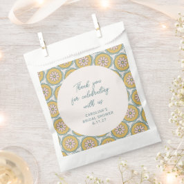 Sacolinha Retro Boho Floral Amarelo Obrigado por seu Banho C