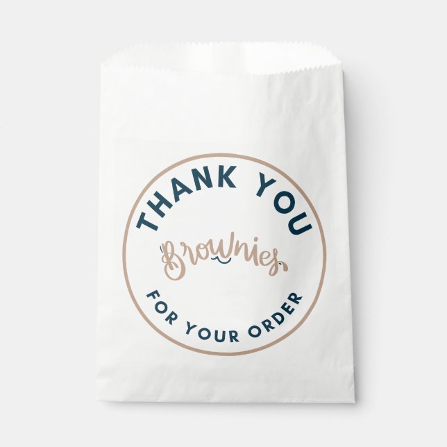 Sacolinha Retro Brownies agradecemos o seu pedido (Frente)