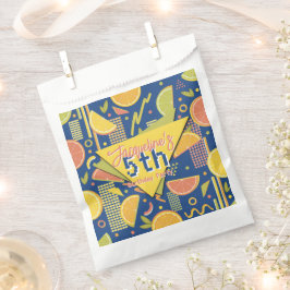 Sacolinha Retro Navy Blue Summer Citrus Fruit Birthday