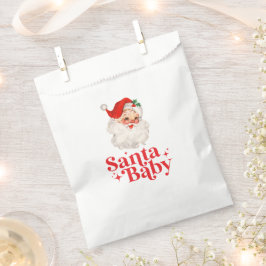 Sacolinha Retro Santa Baby chá de bebê de Natal