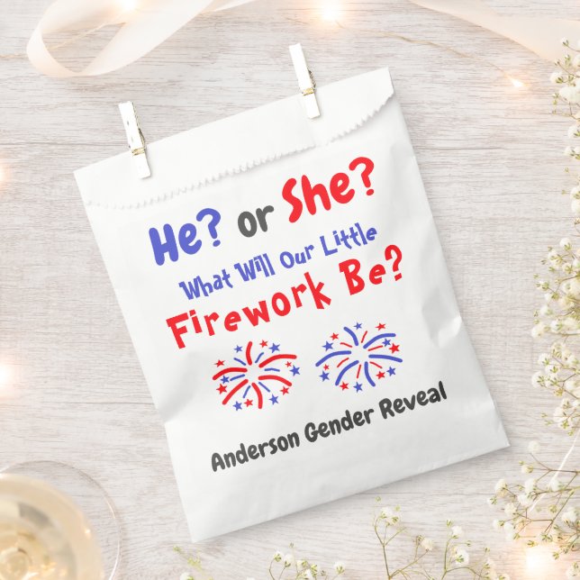 Sacolinha Revelação de Gênero Americano de Bomba (Cortado)