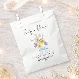 Sacolinha Ribbon | Wildflower Seeds Baby Shower Favor Bag