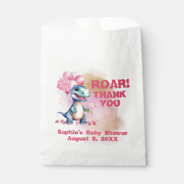 Sacolinha Roar É Uma Garota T-Rex Bebê Dinossauro Rosa