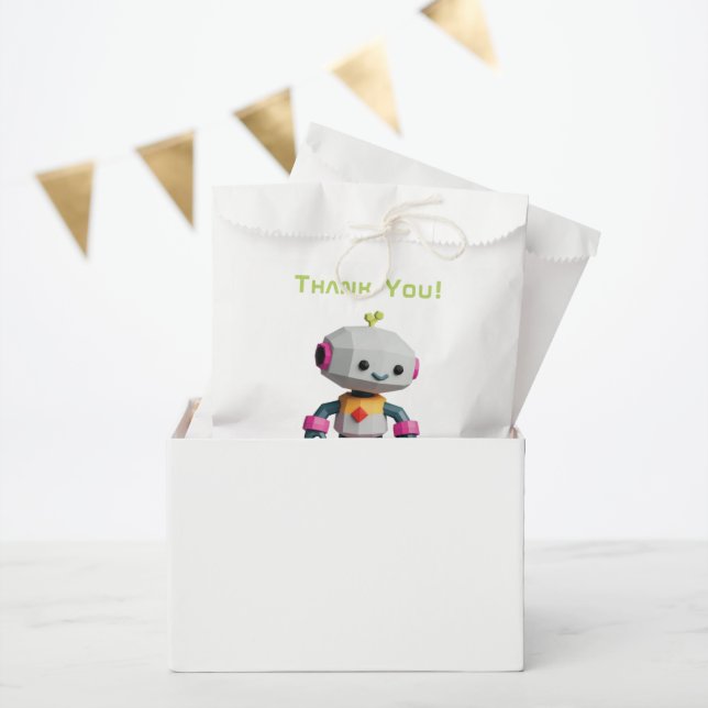 Sacolinha Robôs Personalizáveis para Crianças (Festa)
