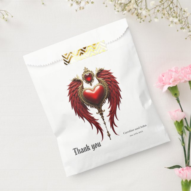 Sacolinha Romance venenoso com coração e asas. (Selado)