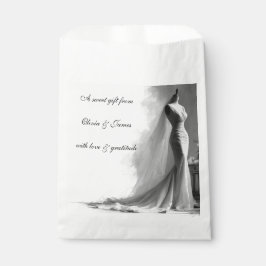 Sacolinha Romantic Bridal Sketch Wedding Favor Bag 