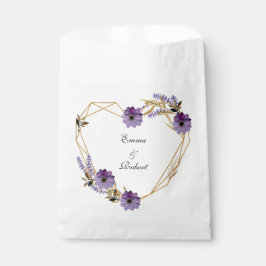 Sacolinha  Romantic purple flower bouquet abstract backgrou