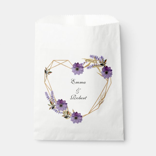 Sacolinha  Romantic purple flower bouquet abstract backgrou (Frente)