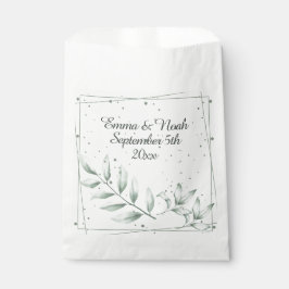 Sacolinha Romântica Elegante Folhas Verdes com Poeira Verde