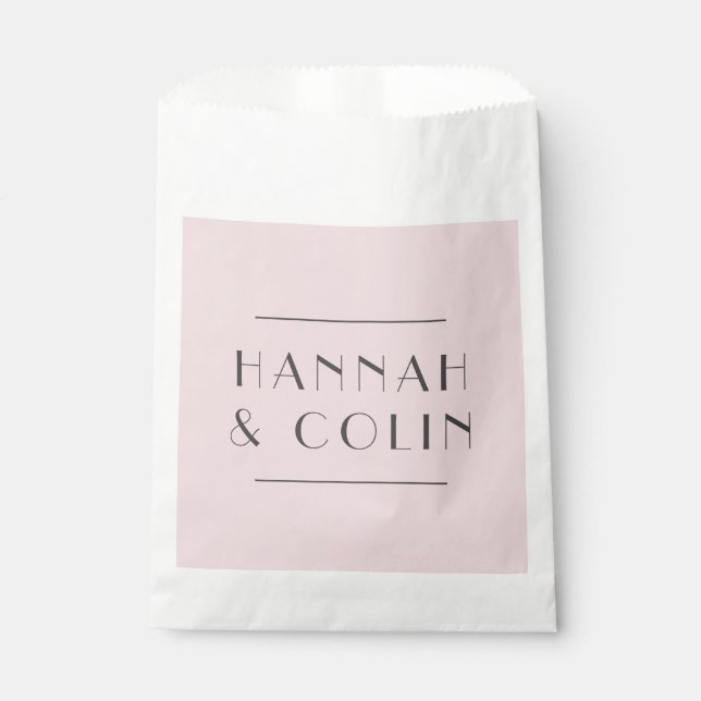 Sacolinha Romântico Dusty Rosa Peony Modern (Frente)