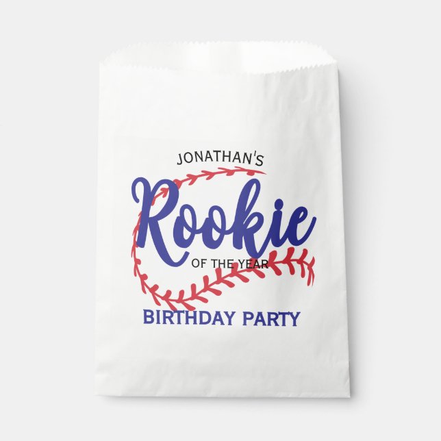 Sacolinha Rookie of the Year 1st Bday Baseball (Frente)