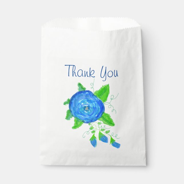 Sacolinha Rosa Azul Obrigado (Frente)