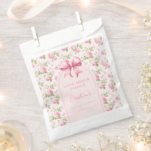 Sacolinha Rosa de algodão rosa com Chá de panela de coquete  (Cortado)