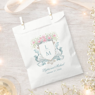 Sacolinha Rosa de repouso elegante com Arco Casamento Mono