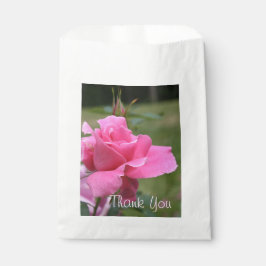 Sacolinha Rosa Floral de Jardim Rosa