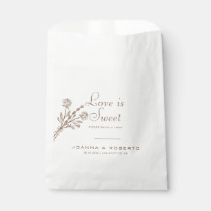 Sacolinha Rosa Formal Brown Floral Love é Sweet Wedes