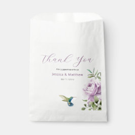 Sacolinha Rosa púrpura e beija-flor