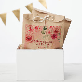 Sacolinha Rosa rosa magenta bolsas marrom da Kraft