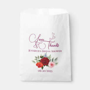 Sacolinha Rosa vermelha minimalista amor e agradecimento noi