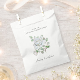 Sacolinha Rosa White Floral Botânica Favor Bag