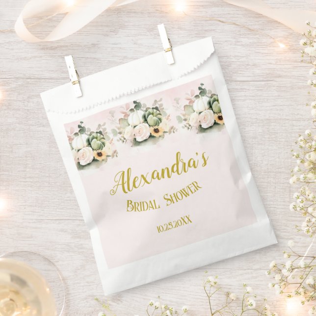 Sacolinha Rosas Brancas Caem Abóboras (Cortado)