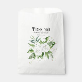 Sacolinha Rosas Brancas Elegantes e Casamento Respiratório d