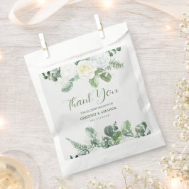 Sacolinha Rosas brancas elegantes e verde