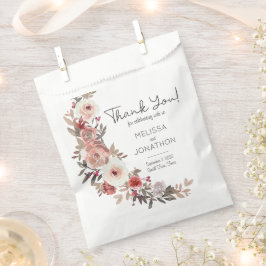 Sacolinha Rosas Florais Vermelho Rosado Elegante Casamento