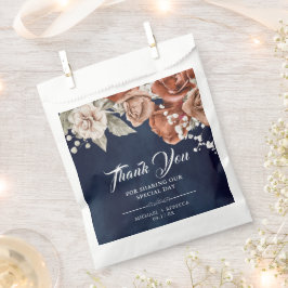 Sacolinha Rosas Laranja Queimados Terracotta Marinho Floral 