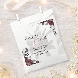 Sacolinha Rosas Negras Escuros de Borgonha Queda Inverno