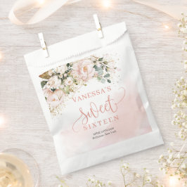 Sacolinha Rosas rosas rosa-pinceladas-rosas douradas doce de